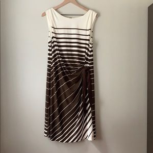 Brown and cream dress